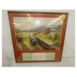 1953 PENN RR FRAMED CALENDER