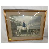 FRAMED HUNT SCENE 32X21