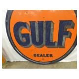 5 1/2FT. PORC. GULF DEALER SIGN