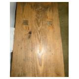 TOP VIEW HEART PINE BENCH