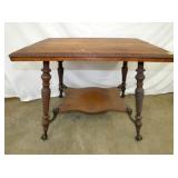 ORNATE OAK TABLE W/ BALL/CLAW FEET