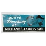 41X16 MECHANICS & FARMERS BANK SIGN