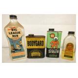 VARIOUS EARLY BOTTLES/TINS