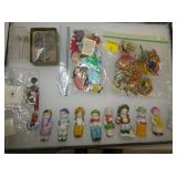 BISQUE DOLLS, GUM TIN LITHO TOYS
