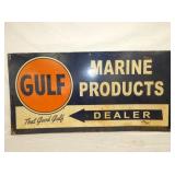 GULF MARINE PRODUCTS DEALER SIGN