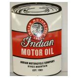 PORC. INDIAN MOTOR OIL CAN SIGN