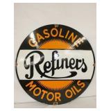 PORC. REFINERS GAS/MOTOR OIL SIGN