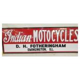EMB. INDIAN MOTORCYCLES SIGN