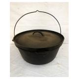 FOOTED CAST STEW POT W/ LID