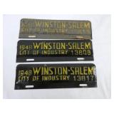 OLD STOCK WINSTON SALEM 1948 TAGS