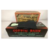 HALLOWEEN COFFIN BANK W/ BOX