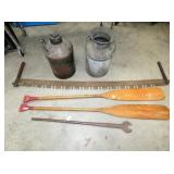 TALO OARS, CROSS CUT, RR WRENCH, CANS