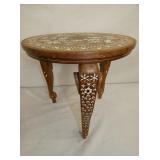 HEAVILY INLAID ORNATE TABLE