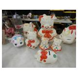 COLLECTION PIG,BANKS,SHAKERS,COOKIE JAR