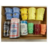 CHARACTER CUPS, ADV. TINS