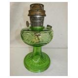 GREEN DRAPE ALADDIN OIL LAMP