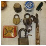 EARLY PAD LOCKS, CAPS, ETC