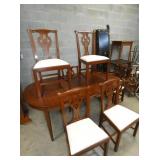 CHERRY DINNING TABLE W/6 CHAIRS