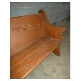 CLOSE UP PINE CHURCH PEW