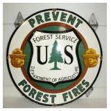 30IN. PORC. PREVENT FOREST FIRES SIGN 