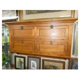 HANGING 4 DOOR PINE CUPBOARD 