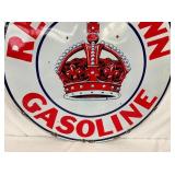 42IN PORC. RED CROWN GASOLINE SIGN