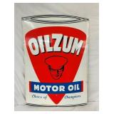 1969 OILZUM DIE CUT MOTOR OIL SIGN