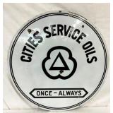 36IN PORC. DS CITIES SERVICE OILS SIGN