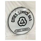 36IN PORC. DS CITIES SERVICE OILS SIGN