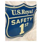 HEAVY EMB. US ROYAL SAFETY SHIELD SIGN