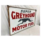 FRAMED PORC. GREYHOUND SIGN