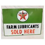 1946 PORC. TEXACO FARM LUB. DEALER SIGN