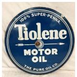 PORC. DS 26IN TIOLENE MOTOR OIL SIGN