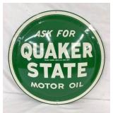 24IN CONVEX QUAKER STATE MOTOR OIL SIGN