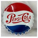 EMB. PORC. 18IN PEPSI COLA CAP SIGN