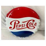 EMB. PORC. 18IN PEPSI COLA CAP SIGN