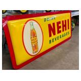 CONVEX NEHI BEVERAGES SIGN W/ BOTTLE