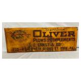 RARE EMB. SST OLIVER DEALER SIGN