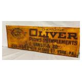 RARE EMB. SST OLIVER DEALER SIGN