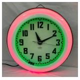 26IN CLEVELAND ELE. NEON 2 COLOR CLOCK