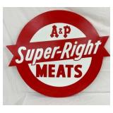 PORC A&P SUPER-RIGHT MEATS SIGN