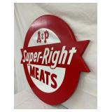 PORC A&P SUPER-RIGHT MEATS SIGN