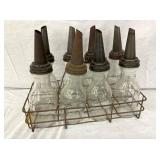 EARLY 8 BOTTLE OIL RACK