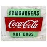 PORC. COKE SIGN W/ BRACKET