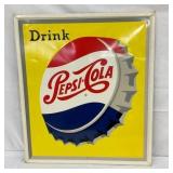 EMB. DRINK PEPSI SIGN W/ CAP