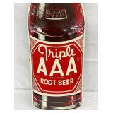 TRIPLE AAA ROOTBEER DIE CUT BOTTLE SIGN