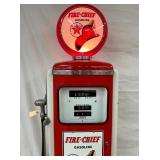 CLOSEUP RESTORED GAS PUMP