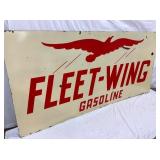 RARE PORC. FLEET-WING DS GASOLINE SIGN