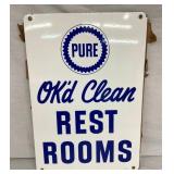 RARE PORC. PURE 1952 OLD STOCK REST ROOM