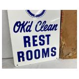 RARE PORC. PURE 1952 OLD STOCK REST ROOM